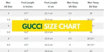 gucci sneakers size chart|gucci ace sneakers size guide.